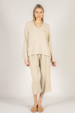 Load image into Gallery viewer, Sand Summer Linen Sweater Top