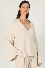 Load image into Gallery viewer, Sand Summer Linen Sweater Top