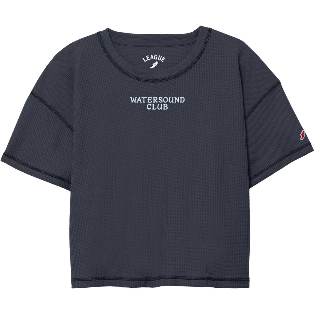 Navy Waffle Tee