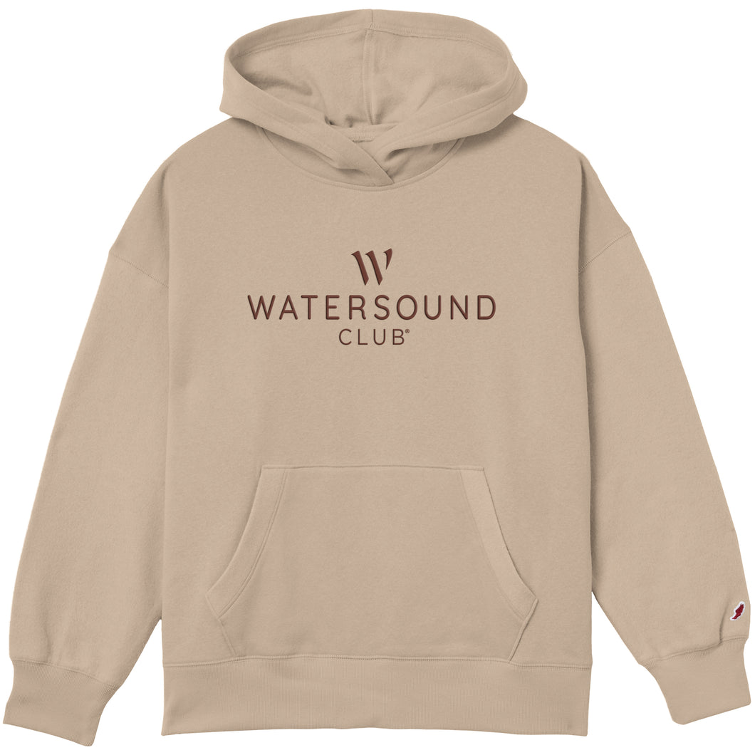Beige Oversized Fleece Hoodie