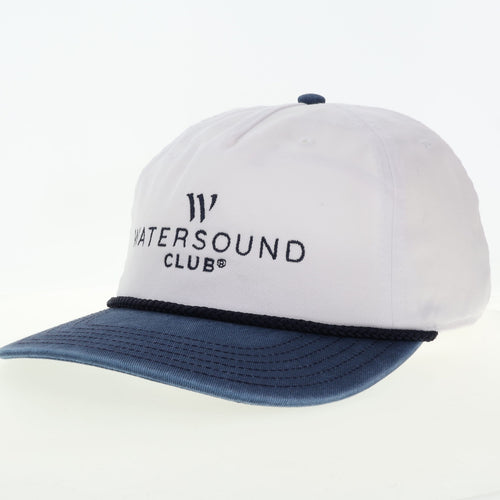 White/Navy Skully Hat