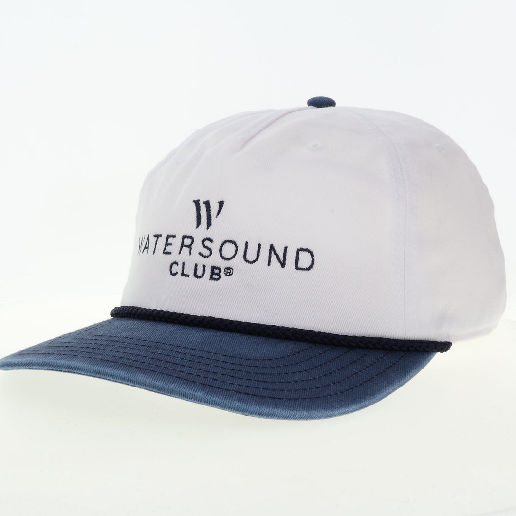 White/Navy Skully Hat