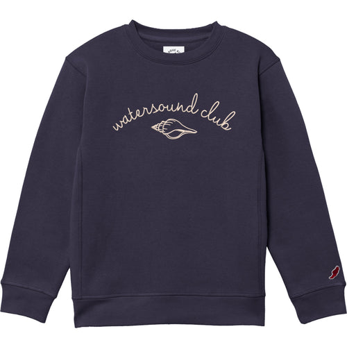 Youth Navy Shell Crewneck
