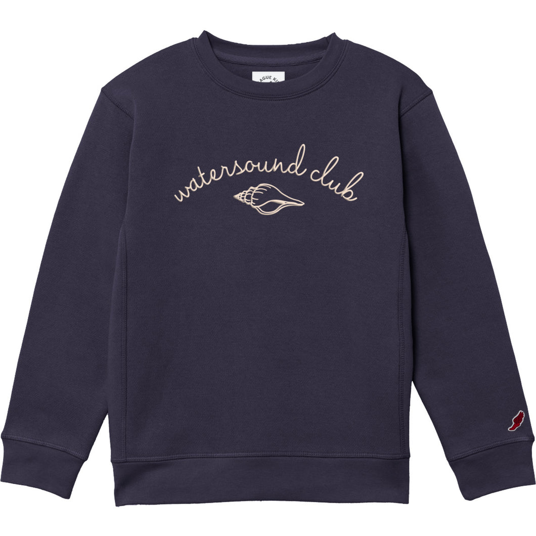 Youth Navy Shell Crewneck