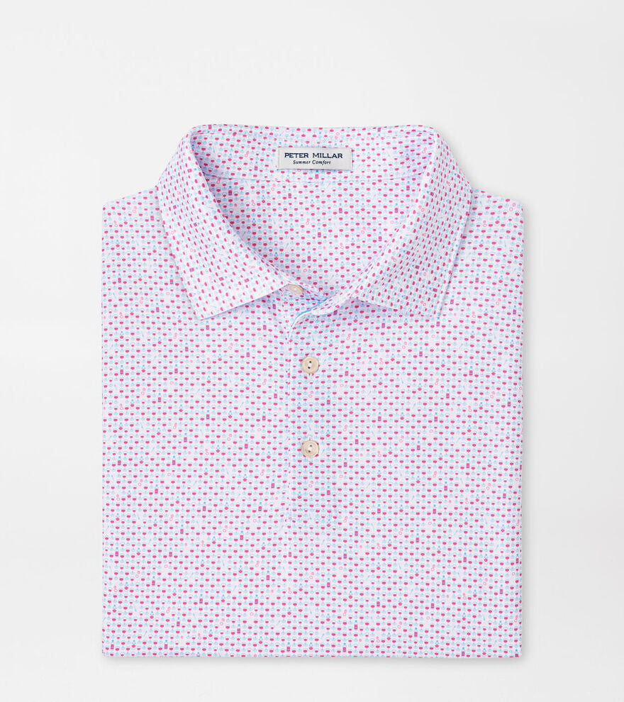 Hula Pink Bees Knees Print Polo