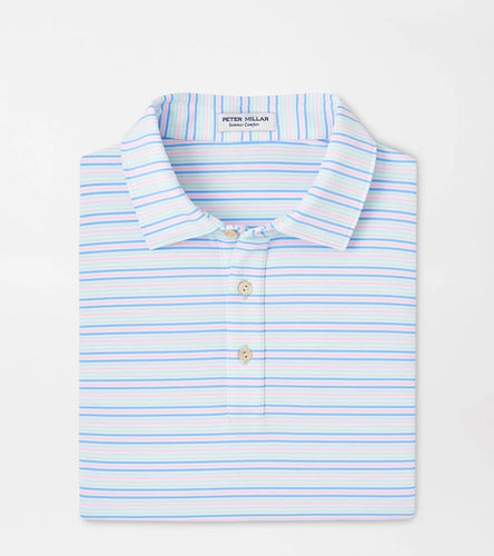 Cottage Blue Clifton Stripe Polo