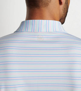 Cottage Blue Clifton Stripe Polo