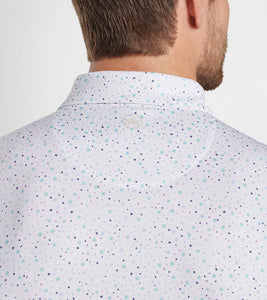 White Mulled Wine Print Polo