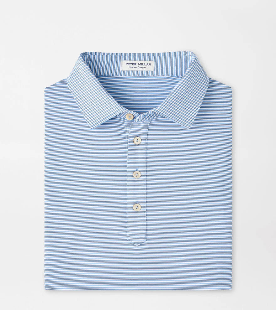 Cottage Blue Lawson Stripe Polo