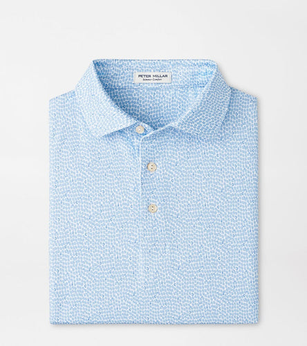 White Oyster Shooter Print Polo