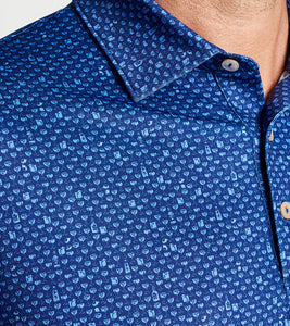 Sport Navy Whiskey Sour Print Polo