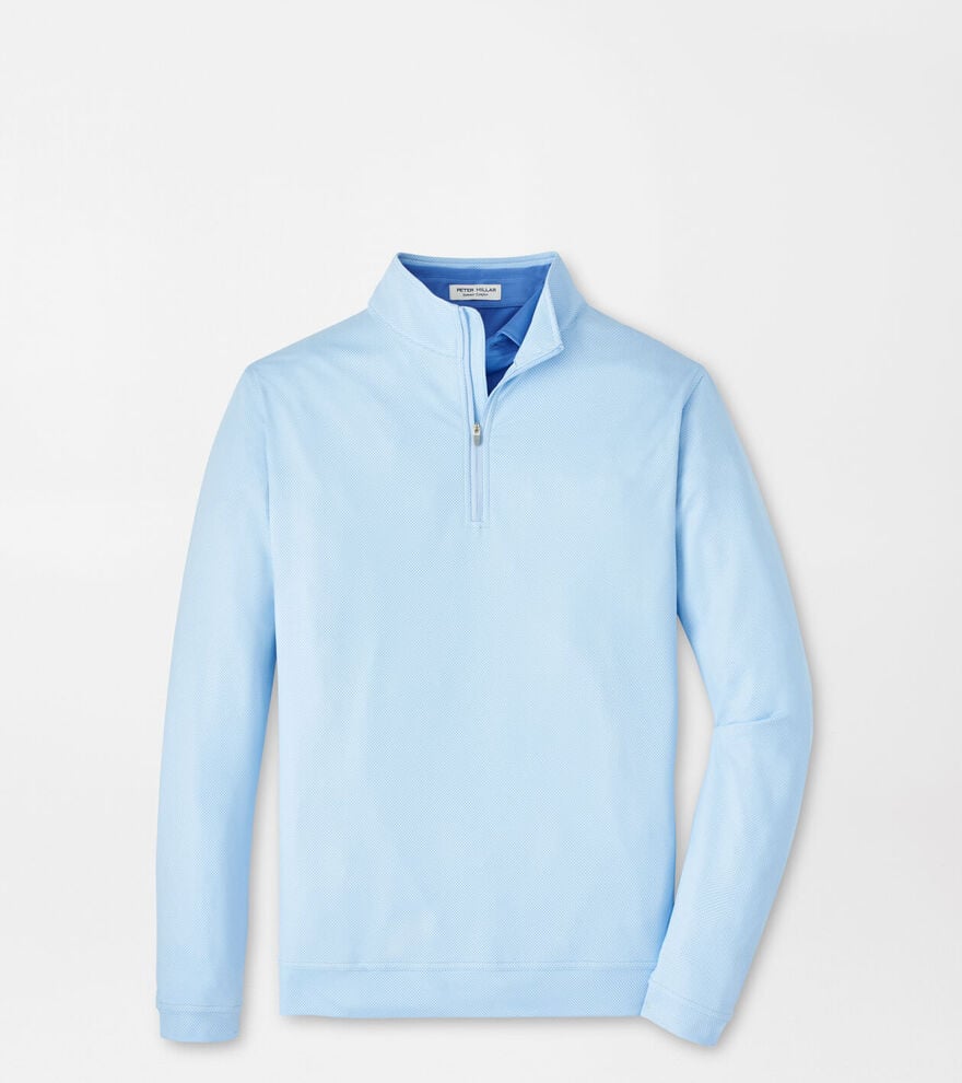 Pale Blue Birdseye Perth 1/4 Zip
