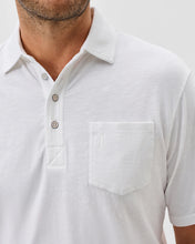 Load image into Gallery viewer, White Coastal Wash Polo