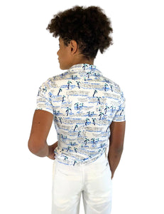 Maxwell Print Boys Polo